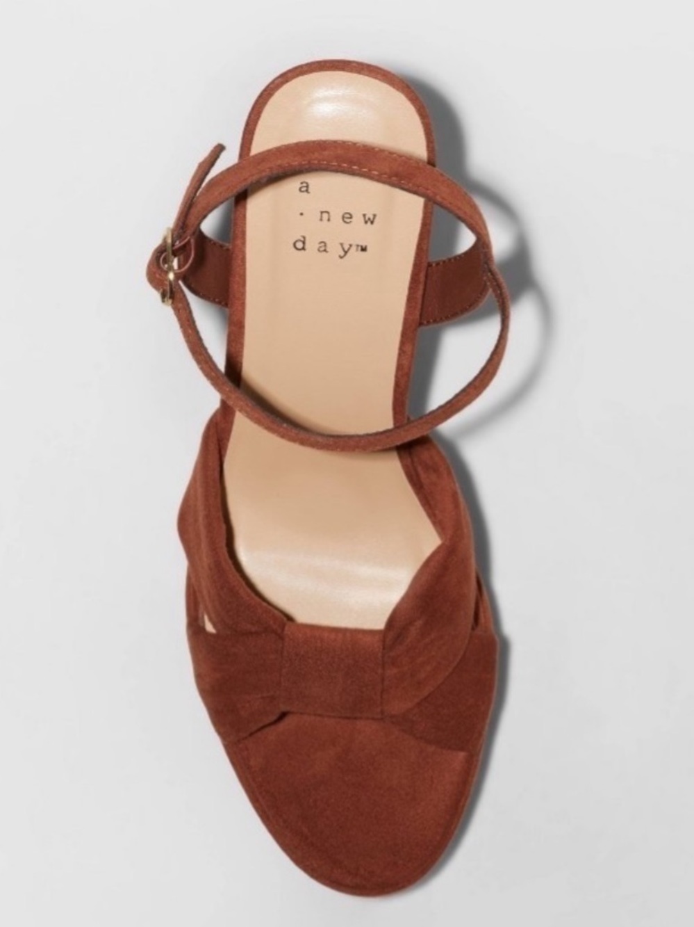 Brown Knotted Platform Block Heel Sandal - Women size 11 - Picture 9 of 15